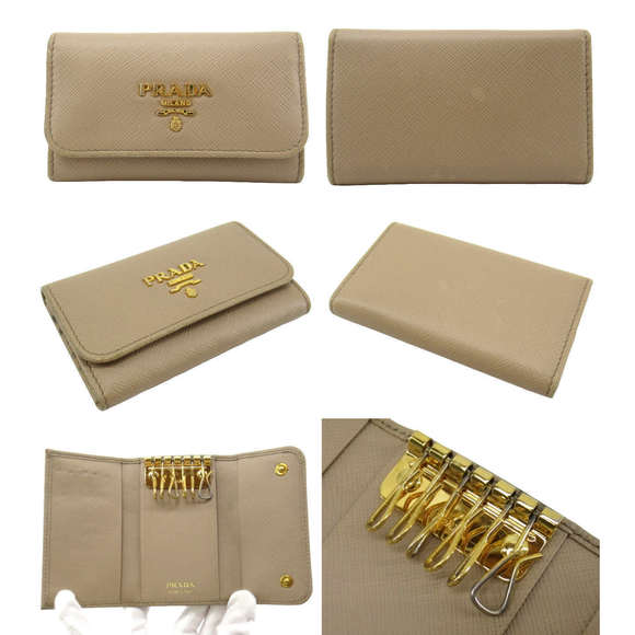 Prada Saffiano Tan Case 6-Key - Picture 1 of 6